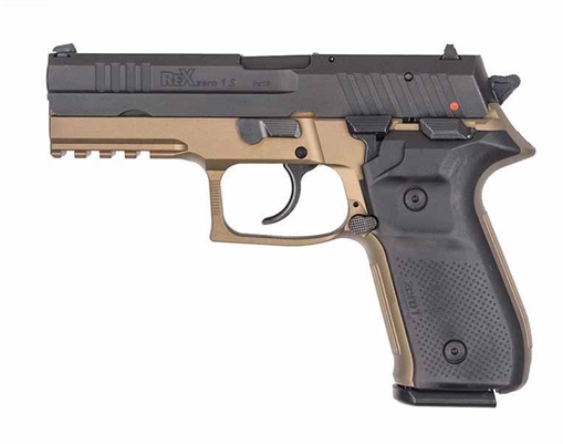 Picture of Arex Rex Zero 1 Standard Flat Dark Earth 9mm Semi-Automatic 17 Round Pistol REXZERO1S-03