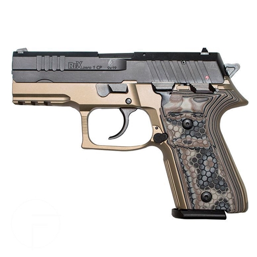 Picture of Arex Rex Zero 1CP-03D 9mm Flat Dark Earth Semi-Automatic 15 Round Pistol REXZERO1CP-03D