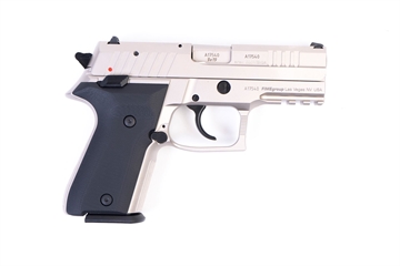 Picture of Arex Rex Zero 1CP-06B1 Silver with Hogue Black Grips 9mm Semi-Automatic 15 Round Pistol REXZERO1CP-06B1