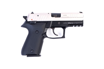 Picture of Arex Rex Zero 1CP-08B1 Silver with Hogue Black Grips 9mm 15 Round Pistol REXZERO1CP-08B1