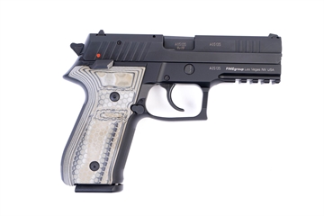 Picture of Arex Rex Zero 1S-01G Black with Hogue G10 Green Mascus Grips 9mm 17 Round Pistol REXZERO1S-01G