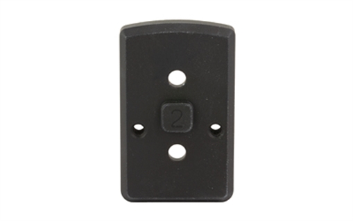 Picture of Arisaka Defense Optic Plate, Anodized Finish, Black, Fits Arisaka Offset Optic Mount, For Trijicon RMR, SRO, Holosun 407C, 507C, 508T, Swampfox Kingslayer, Liberty, Justice OOM-P2