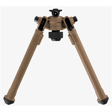 Picture of Magpul MAG951-FDE Bipod made of Aluminum with Flat Dark Earth Finish, ARMS 17S-Style Attachment, 6.80-10.30" Vertical Adjustment & Rubber Feet for AR-Platform MAG951FDE