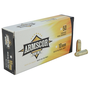 Picture of Armscor USA 10mmAuto 180gr Full Metal Jacket 50 Per Box/20 Case FAC102N