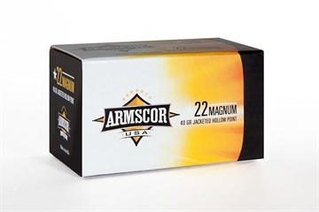 Picture of Armscor 22 Mag 30 Grain Jacketed Hollow Point Rimfire 50 Round Box ARMS-50018PH-50