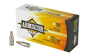 Picture of Advanced Tactical Firearms Armscor Hand Ammunition .22TCM 40 gr JHP 50/ct FAC22TCM-1N FAC22TCM1N