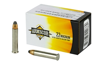 Picture of Armscor USA 22WMR 40gr Jacketed Hollow Point 50 Per Box/40 Case FAC22M1N