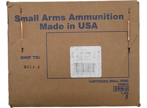 Picture of Armscor .300 Win Mag Rifle Ammo - 180 grain | AccuBond-160rd Case FAC300WM180GRAB-TCS-Case