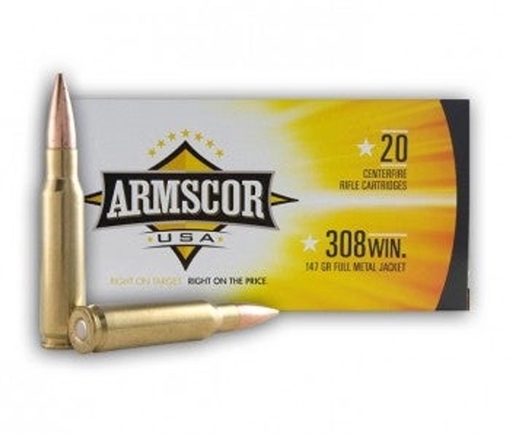 Picture of Armscor .308 Win. Rifle Ammo - 147 Grain |Full Metal Jacket | 200rd Case (10 Boxes) FAC308-1N