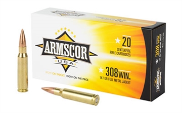 Picture of Armscor USA 308Win 147gr Full Metal Jacket 20 Per Box/10 Case FAC3081N