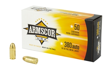 Picture of Armscor USA 380ACP 95gr Full Metal Jacket 50 Per Box/20 Case FAC3802N