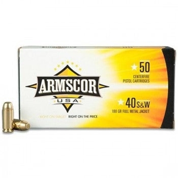 Picture of Armscor .40 S&W Pistol Ammo - 180 Grain | Full Metal Jacket | 1000rd Case (20 Boxes) FAC40-2N