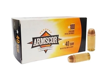 Picture of Armscor .40 S&W Pistol Ammo - 180 Grain Full Metal Jacket Philippines Mfg. 100rd Box 50316