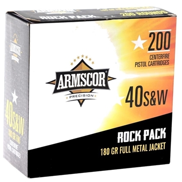 Picture of Armscor .40 S&W Rock Pack Pistol Ammo - 180 Grain | Full Metal Jacket | 800rd Case (4 Boxes) 50083