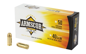 Picture of Armscor USA 40S&W 180gr Full Metal Jacket 50 Per Box/20 Case FAC402N