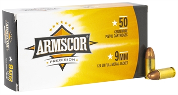 Picture of Armscor Precision 9mmLuger 124gr Full Metal Jacket 50 Per Box/20 Case 50041PH