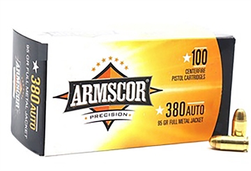 Picture of Armscor Precision Value Pack 380ACP 95gr Full Metal Jacket 100 Per Box/12 Case 50315