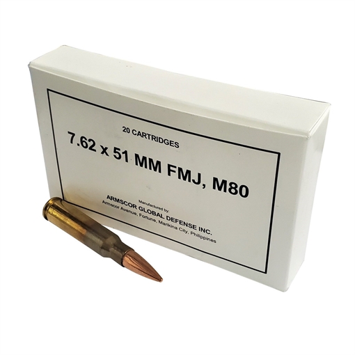 Picture of Armscor 7.62x51mm NATO Rifle Ammo - 147 Grain | M80 / Full Metal Jacket | 200rd Case (10 Boxes) 50319