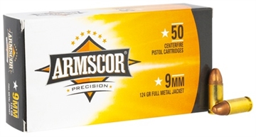 Picture of ARMSCOR 9MM 124GR FMJ 50041