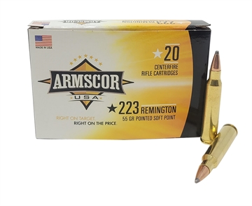 Picture of Armscor USA 223Rem 55gr Pointed Soft Point 20 Per Box/50 Case AC2232N