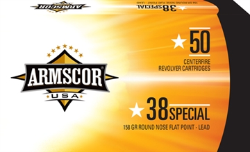 Picture of Armscor Armscor Cowboy Pistol Ammo 38 spl. 158 gr. RNFP 50 rd. FAC38-5N