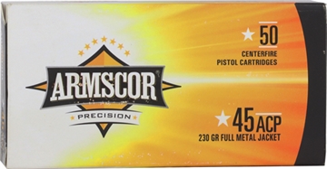 Picture of ARMSCOR AMMO 45 ACP 230GR FMJ 50RD 20BX/CS 50091