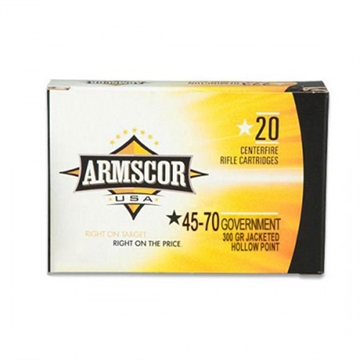 Picture of Armscor 45-70 Government Rifle Ammo - 300 Grain Jacketed Hollow Point 20rd Box FAC4570300GRJHP-TC