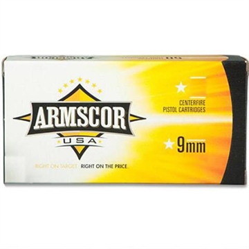 Picture of Armscor USA 9mmLuger 115gr Full Metal Jacket 50 Per Box/20 Case FAC92N