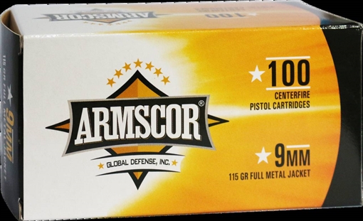 Picture of Armscor Precision Value Pack 9mmLuger 115gr Full Metal Jacket 100 Per Box/12 Case 50444