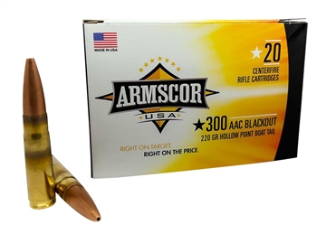 Picture of Armscor Armscor Target Rifle Subsonic Ammo 300 AAC Blackout 220 gr. HPBT 20 rd. FAC300AAC-3N FAC300AAC3N