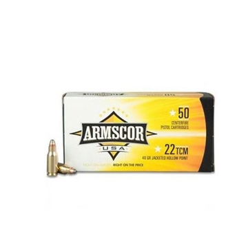 Picture of Armscor Usa ARMSCOR US AMMO 22TCM 40GR JHP 50RDS FAC22TCM-1N
