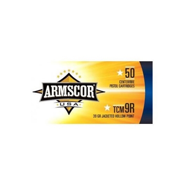 Picture of Armscor Handgun Ammunition 22TCM9R 39 gr JHP 2000 fps 50/ct FAC22TCMNR-1N