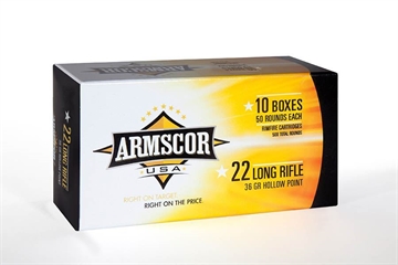 Picture of Armscor USA .22LR HVHP 36 Gr. Hollow Point Ammunition - 500 Rounds ARMS-50015PH