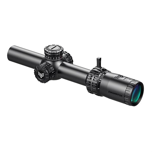 Picture of Swampfox Optics ARH18241GB Arrowhead Black 1-8x24mm 30mm Tube Guerrilla Dot BDC Green Reticle ARH18241GB ARH18241-GB