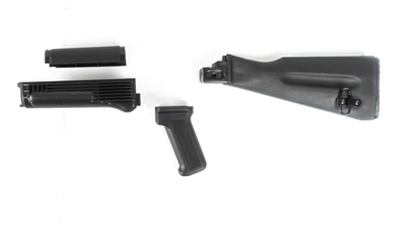 Picture of Arsenal 4 Piece Black Warsaw Length Mil Spec Buttstock Set for Stamped Receivers AKBSW