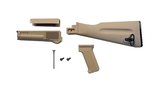 Picture of Arsenal 4 Piece NATO Length Desert Sand Stock Set With Hardware AKDSL-K