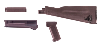 Picture of Arsenal 4 Piece Plum AK47 / AK74 NATO Length Stock Set for Stamped Fixed Receivers AKPSL