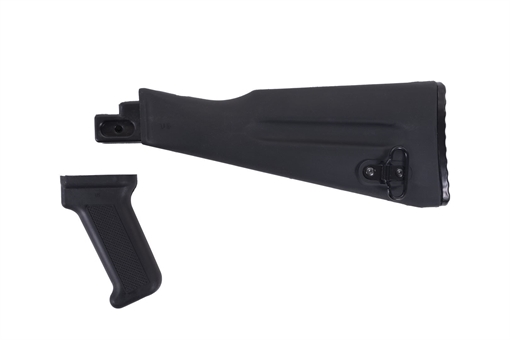 Picture of Arsenal AK47 / AK74 Warsaw Length Black Buttstock and Pistol Grip Set for Stamped Receivers AK-008BUSW