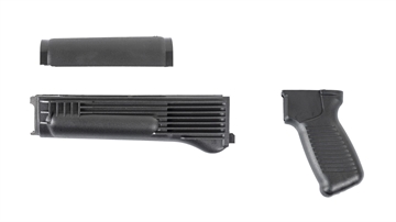 Picture of Arsenal Black Polymer Handguard and SAW Style Pistol Grip Set for Milled Receiver AK-402BUSM