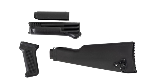 Picture of Arsenal Black Polymer Stock Set with Stainless Steel Heat Shield for Milled Receivers SM1-BM