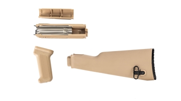 Picture of Arsenal Desert Sand Polymer Stock Set with Stainless Steel Heat Shield for Milled Receivers SM1-DM