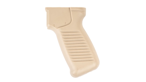 Picture of Arsenal Desert Sand SAW-Style SAM7SF Pistol Grip with Cut-Out for Ambidextrous Safety Lever AK-215D