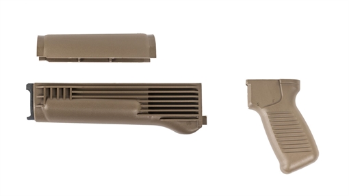 Picture of Arsenal FDE Polymer Handguard and SAW Style Pistol Grip Set for Milled Receiver AK-402USFDEM