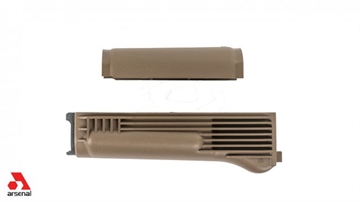 Picture of ARSENAL HANDGUARD SET FDE POLY WITH STAINLESS STEEL HEAT SHEILD FOR MILLED RECEIVER US MADE AK-404USFDEM