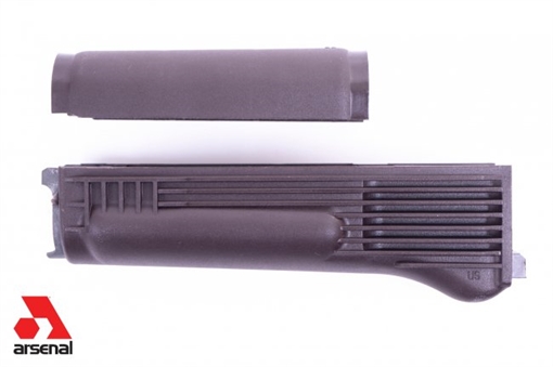 Picture of ARSENAL HANDGUARD SET PLUM POLY WITH STAINLESS STEEL HEAT SHEILD FOR MILLED RECEIVER US MADE AK-404USPM