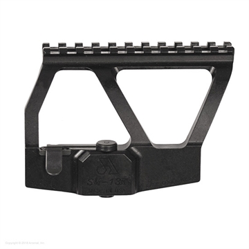 Picture of ARSENAL SCOPE MOUNT FOR AK VARIANTS WITH SIDE RAIL BLK 1 PIECE DESIGN 5IN TOP RAIL SM-13K