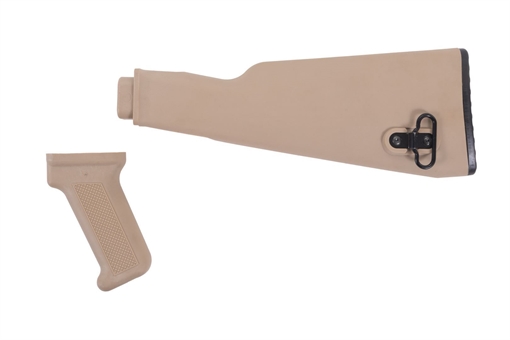 Picture of Arsenal Intermediate Length AK47 Desert Sand Buttstock and Pistol Grip Set for Milled Receivers AK-008DML