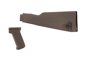 Picture of Arsenal Intermediate Length FDE AK47 Buttstock and Pistol Grip Set for Milled Receivers AK-008FDEML