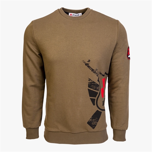 Picture of Arsenal Khaki Cotton-Poly Standard Fit Alpha Pullover Sweater ARS-S3-KH