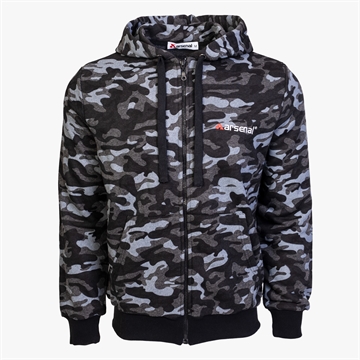Picture of Arsenal Large Black Camo Cotton-Poly Relaxed Fit Zip-Up Hoodie ARS-H1-BKCM-L